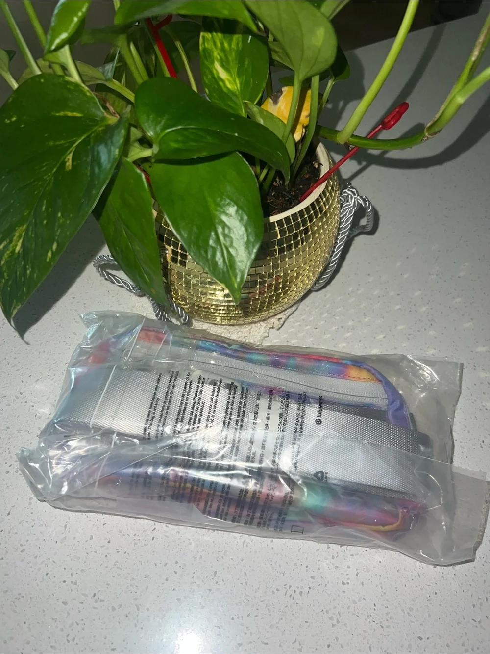 lululemon athletica multicolor tie-dye pouch